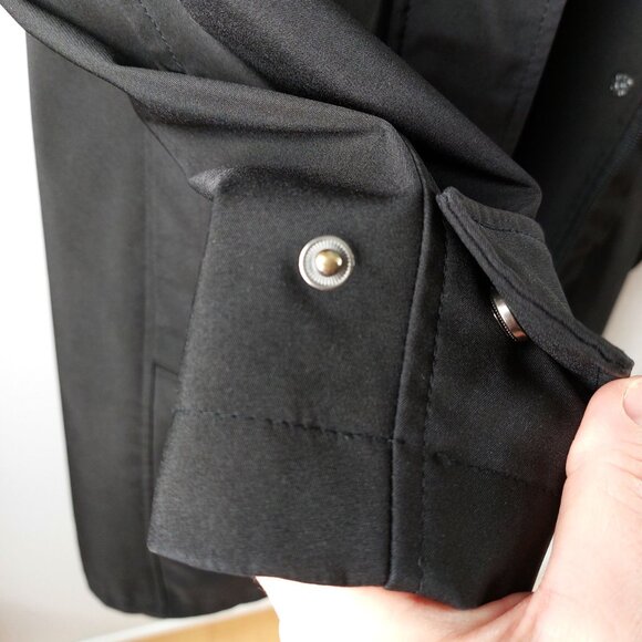 Black Scuba Spring/Fall Zipper Coat with Hood, Small - Picture 8 of 12